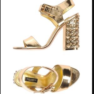 Dolce and gabbana platform gold sandals